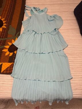 Mint Tiered Pleated Formal Dress for Women never worn